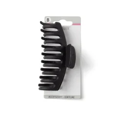 Pince cheveux crabe noir mat L11cm