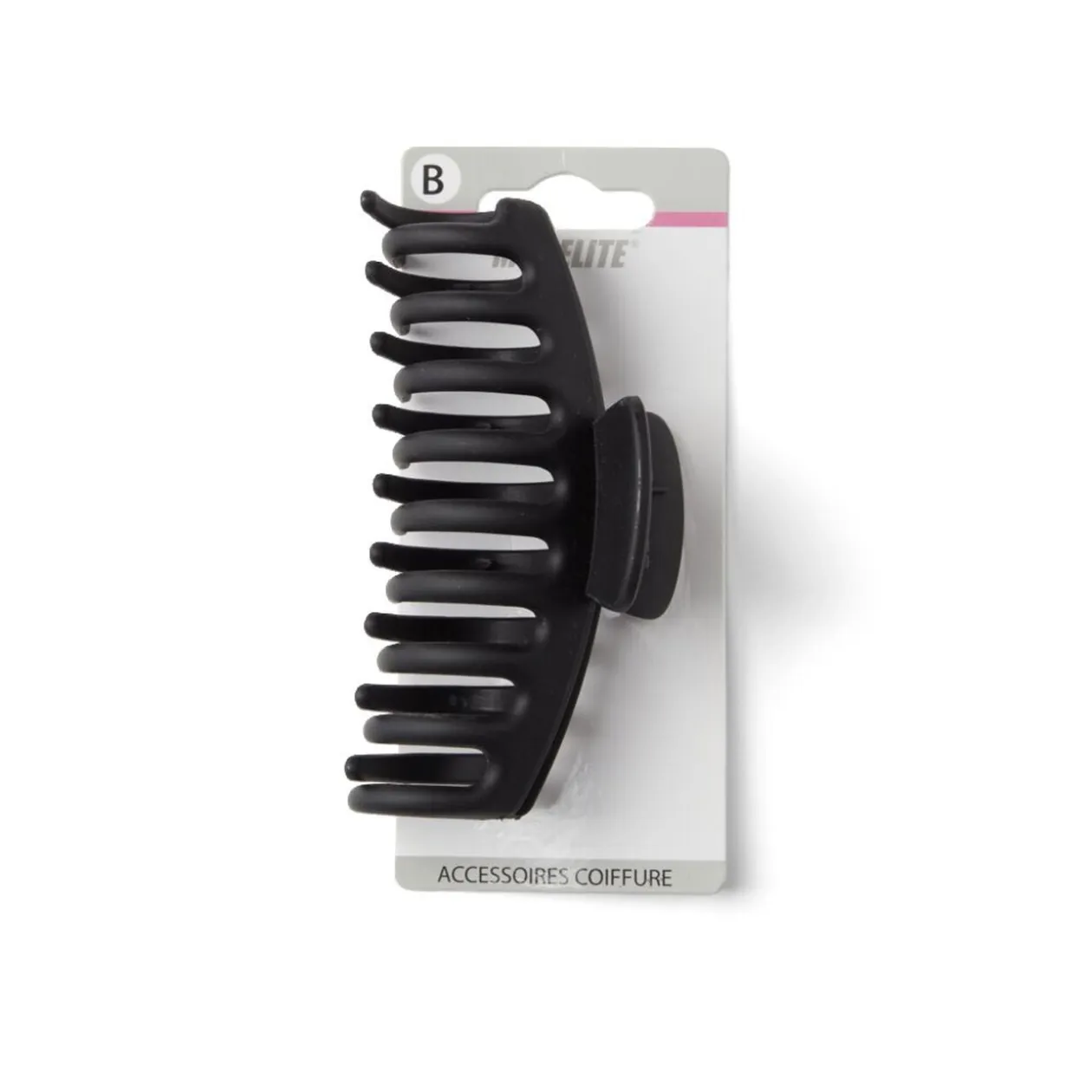 Pince cheveux crabe noir mat L11cm