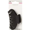 Pince à cheveux crocodile noir mat toucher doux L9cm