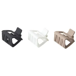Pince à cheveux croco x3 plastique mat marron L3,5cm < Gifi Sale