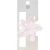 Pince cheveux fleur de tiaré plastique rose L10cm