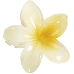 Pince à cheveux fleur hawaïenne plastique coloré Ø8cm (6 modèles)