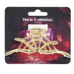Pince à cheveux Halloween façon toile d'araignée dorée L11,5cm < Gifi Outlet