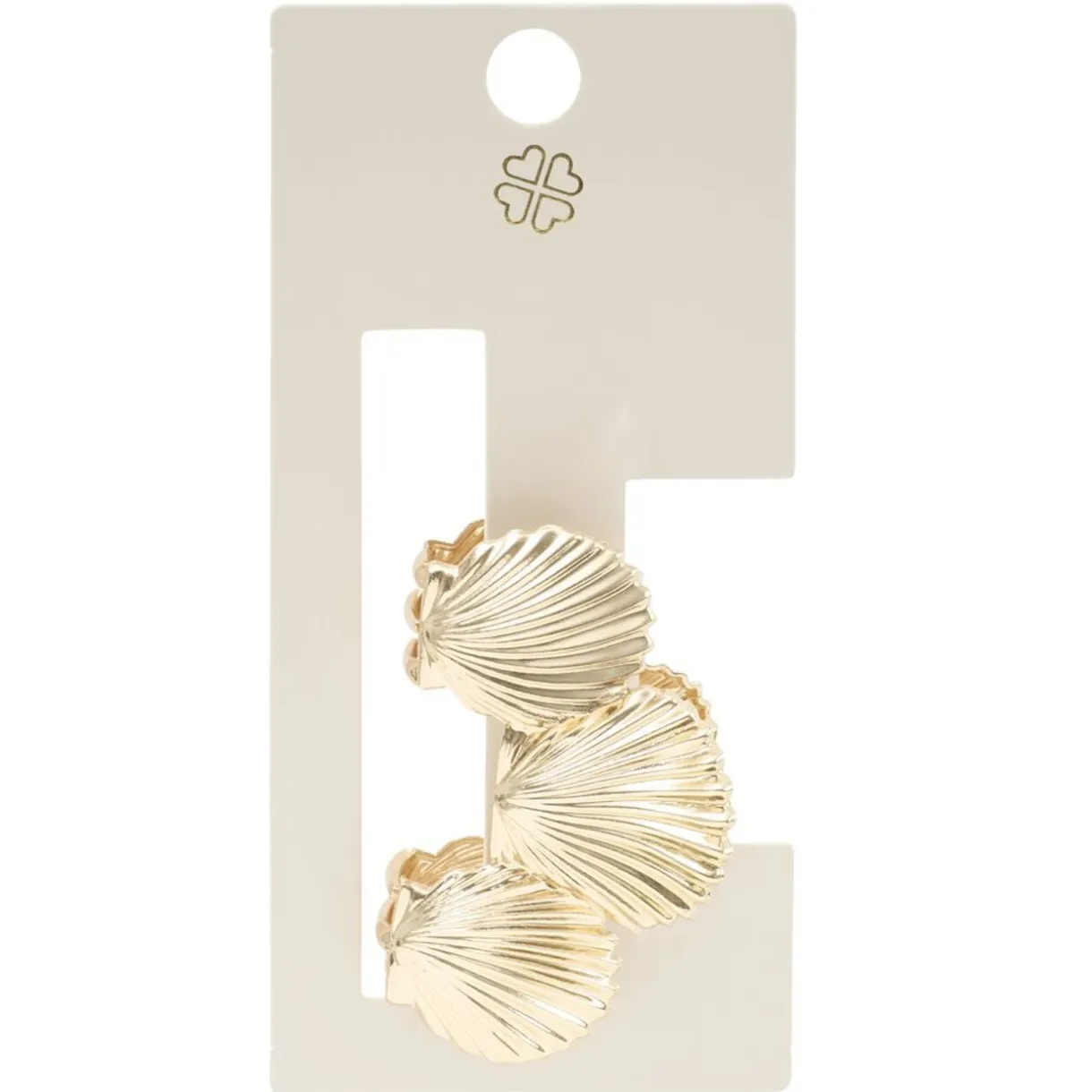 Pince cheveux mini coquillage métal doré L6cm < Gifi
