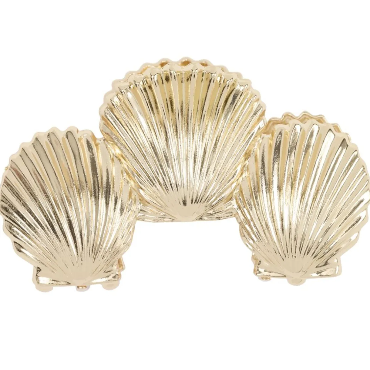 Pince cheveux mini coquillage métal doré L6cm < Gifi
