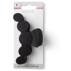 Pince cheveux noir mat design arrondi L10cm < Gifi Sale