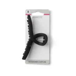 Pince cheveux noir mat effet noué L11cm