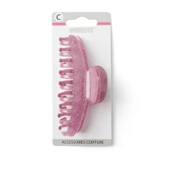 Pince à cheveux à paillettes plastique rose 10cm < Gifi Clearance