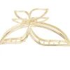 Pince cheveux papillon métal doré L13cm