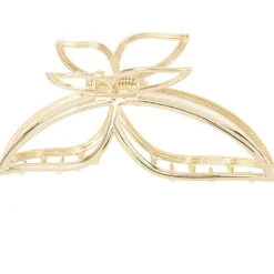 Pince cheveux papillon métal doré L13cm