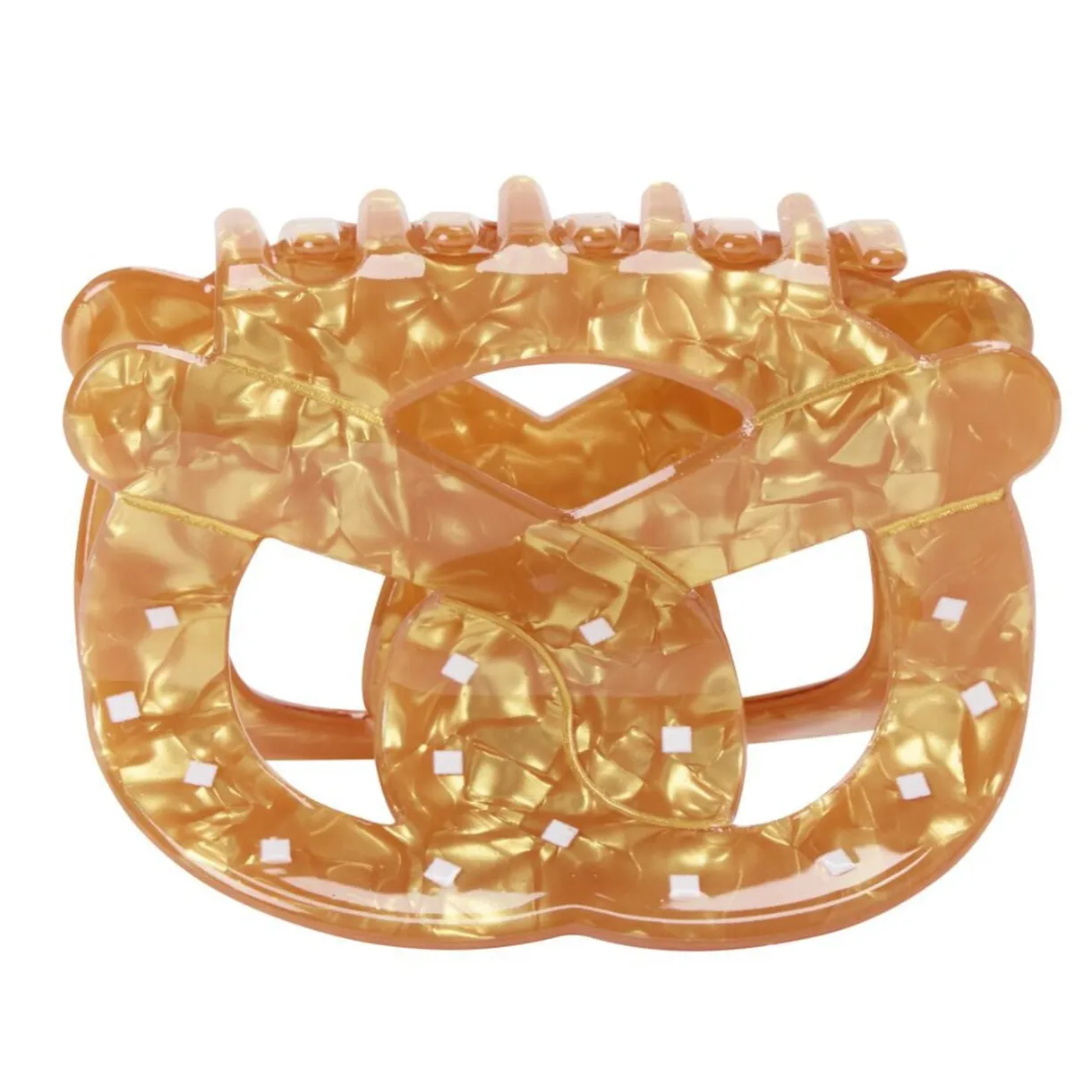 Pince à cheveux plastique forme croissant ou bretzel L9cm (2 modèles) < Gifi Outlet
