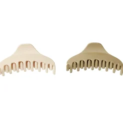 Pince à cheveux plastique marron L11cm