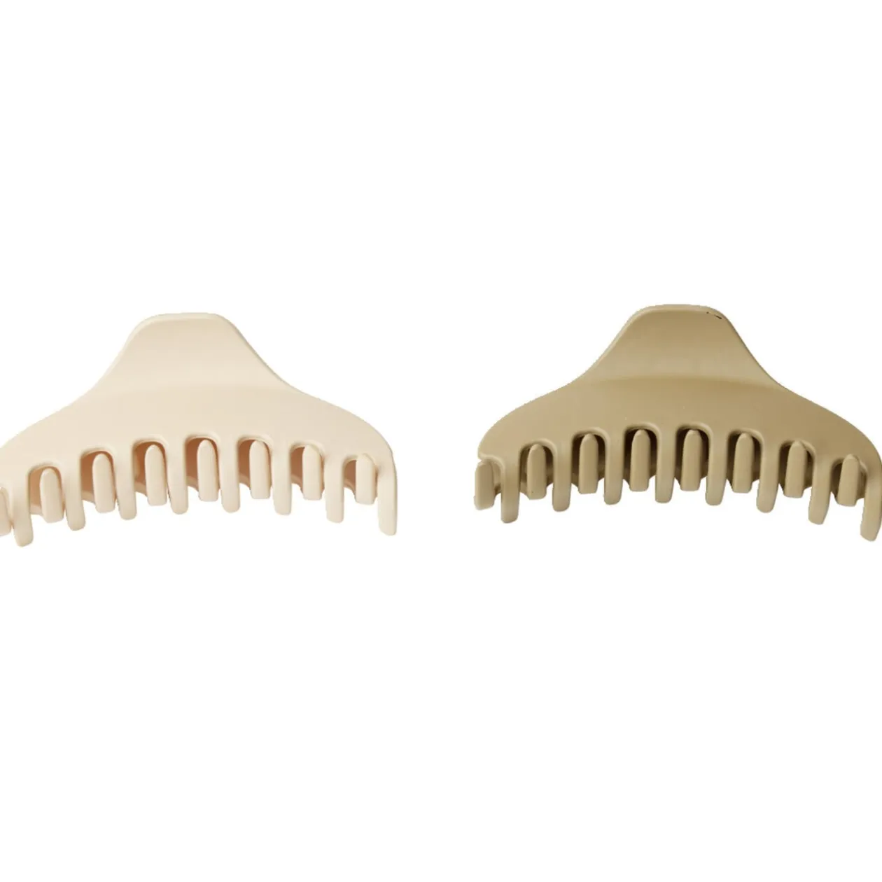 Pince à cheveux plastique marron L11cm