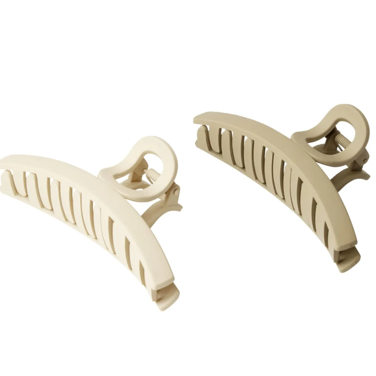 Pince à cheveux plastique marron L11cm