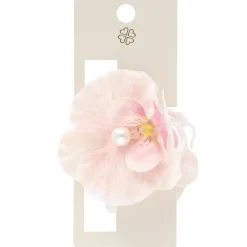 Pince cheveux plastique perle nacrée fleur orchidée rose L12cm < Gifi Discount