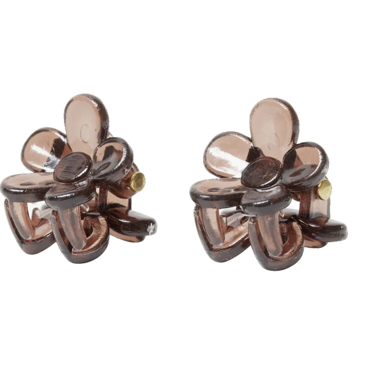 Pince à cheveux x2 fleur plastique Ø1,5cm (2 modèles)