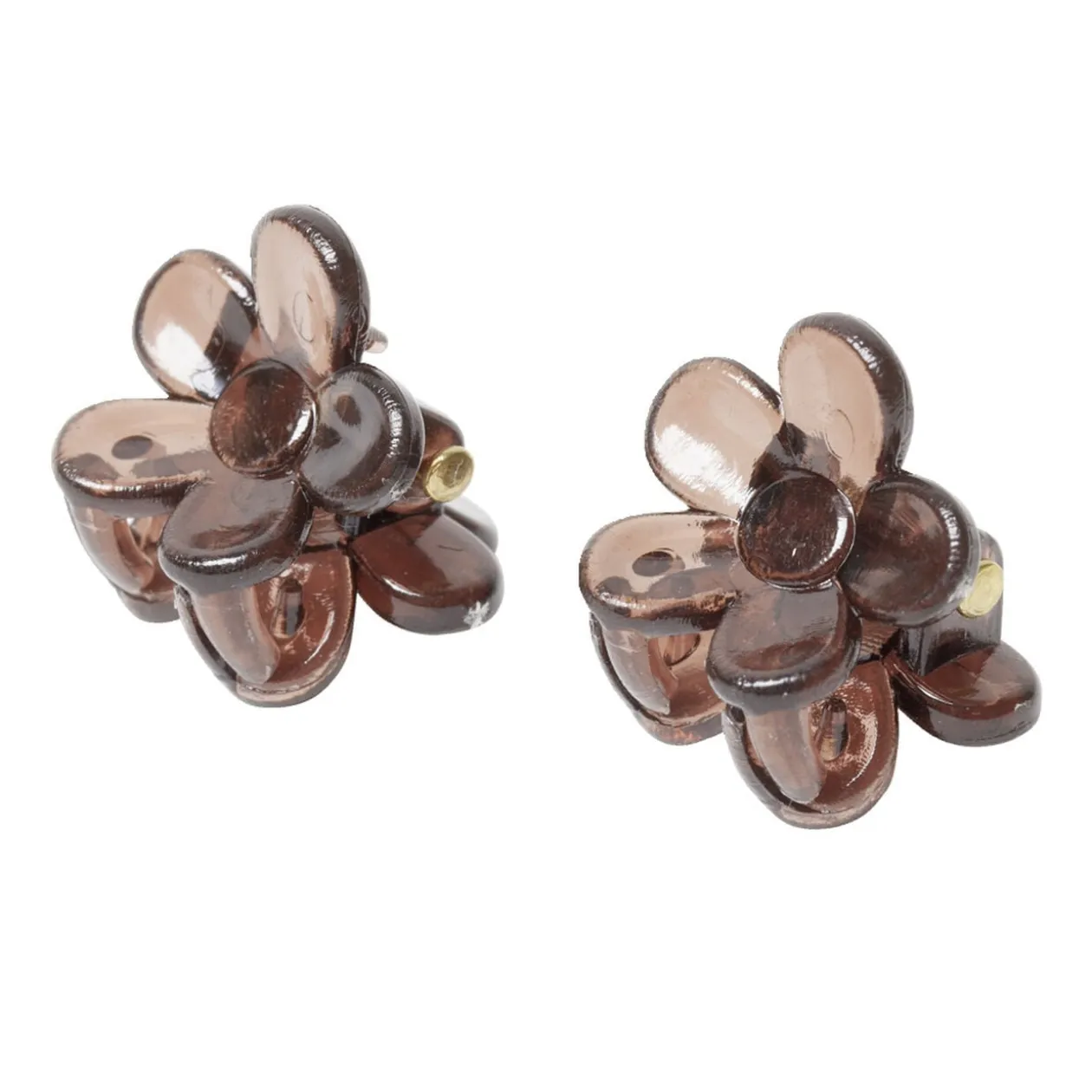 Pince à cheveux x2 fleur plastique Ø1,5cm (2 modèles)