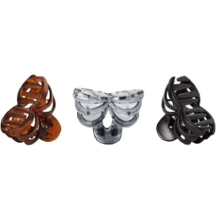 Pince crocodile design papillon L.6 cm x3