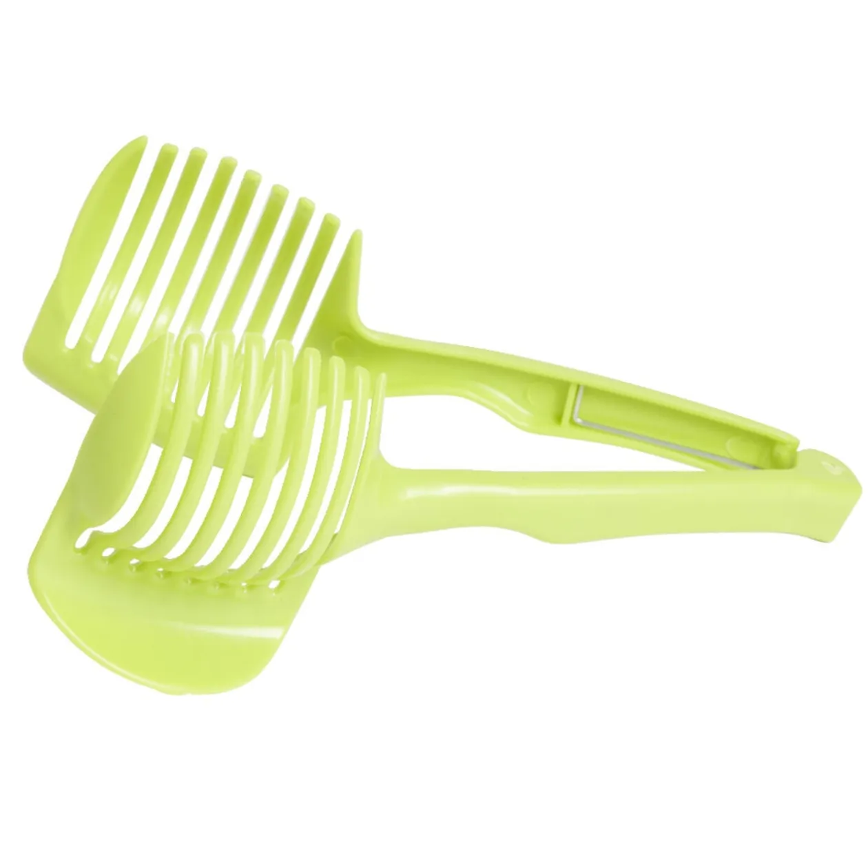 Pince découpe légumes plastique vert L18,5cm