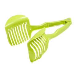 Pince découpe légumes plastique vert L18,5cm