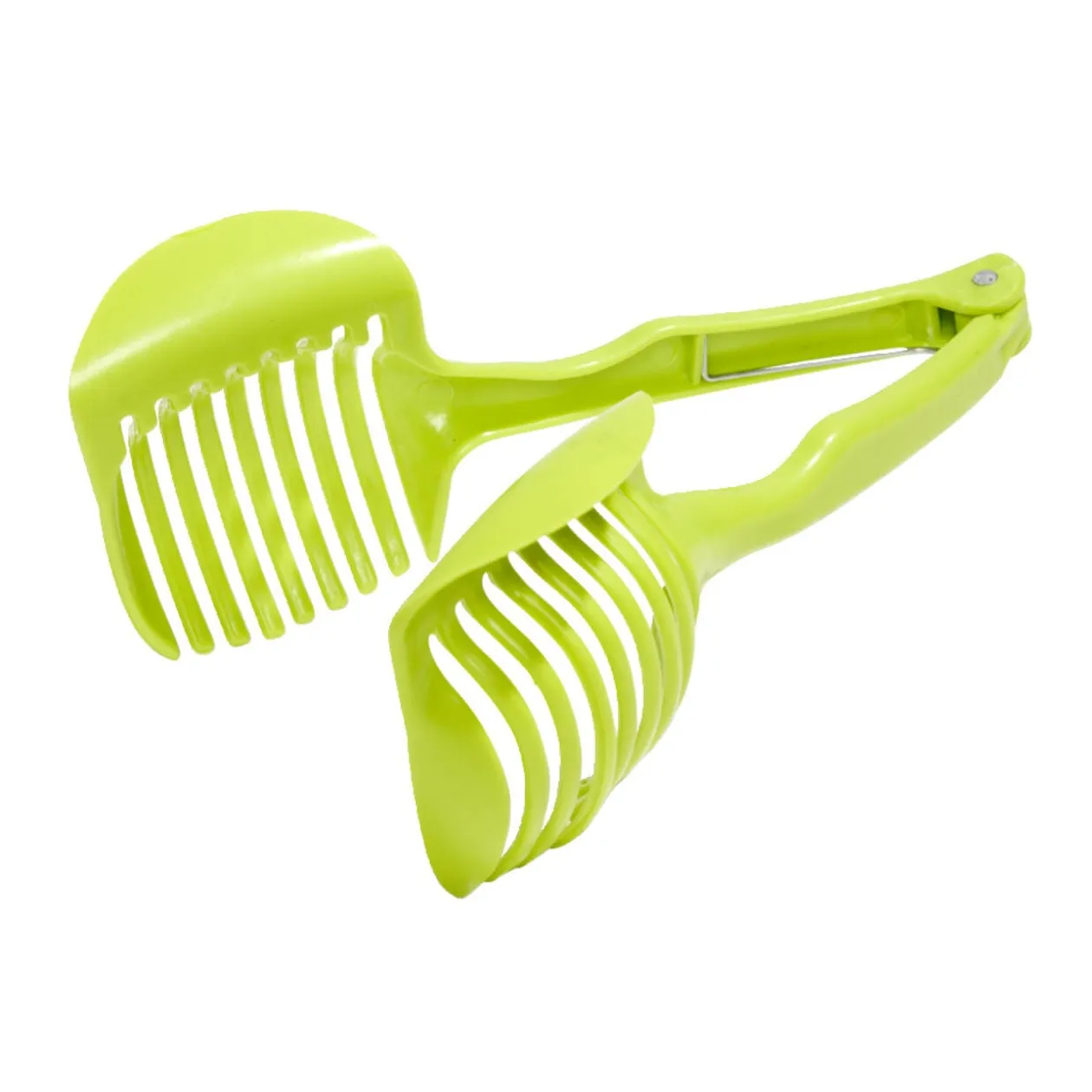 Pince découpe légumes plastique vert L18,5cm