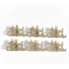 Pince de décoration flocon Merry Christmas doré x6 < Gifi Online