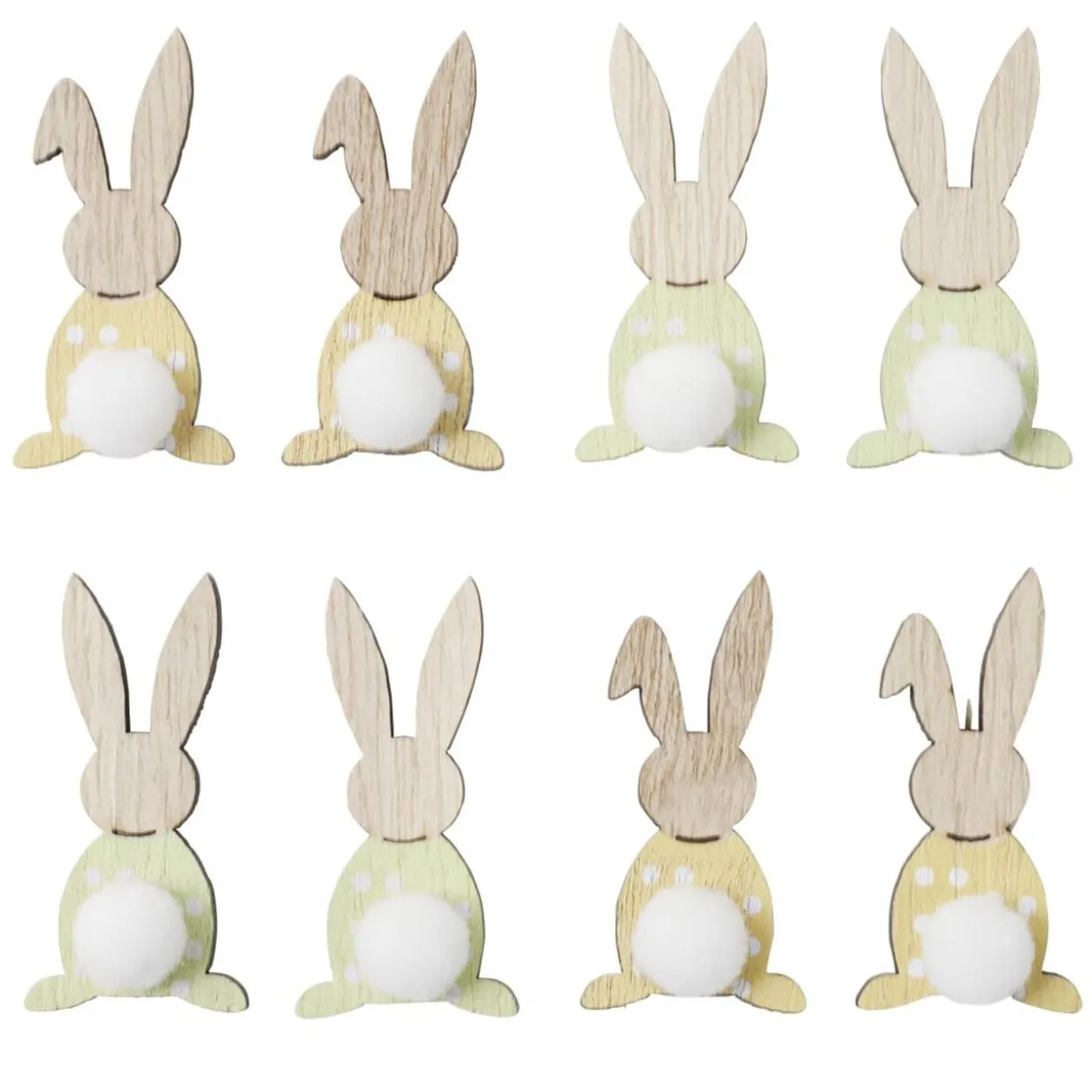 Pince en bois forme lapin de Pâques x12