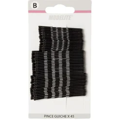 Pince guiche métal noir L.6,5/5,5/4,5 cm x45 < Gifi