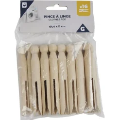 Pince à linge en bois vintage x16 < Gifi Outlet