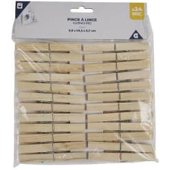 Pince à linge en bois x24 < Gifi Discount