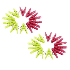Pince à linge plastique bleu et rose x20 < Gifi Discount