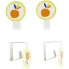 Pince nappe fantaisie métal x4 - 7x5,5xH4cm