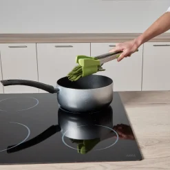 Pince spatule 2 en 1 inox silicone vert < Gifi New