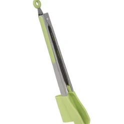 Pince spatule 2 en 1 inox silicone vert < Gifi New
