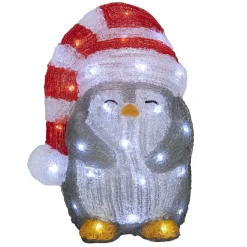 Pingouin de Noël lumineux 40LED multicolore H30cm < Gifi Online