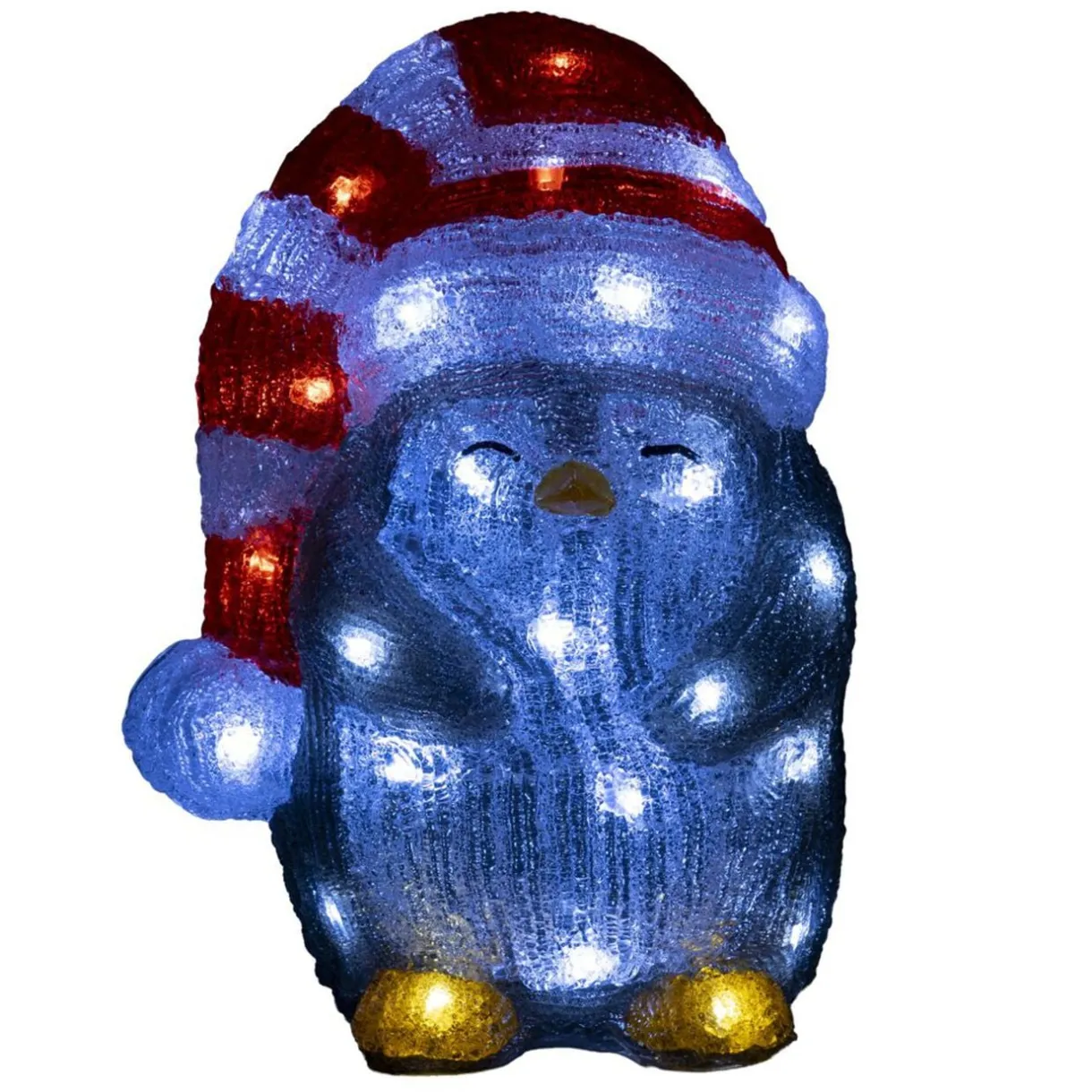 Pingouin de Noël lumineux 40LED multicolore H30cm < Gifi Online