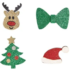 Pins Noël pailleté x4 < Gifi