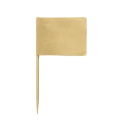 Pique apéritif bambou x24 avec étiquettes latérales H6,5cm