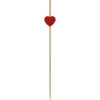 Pique apéritif bois avec coeur rouge x25