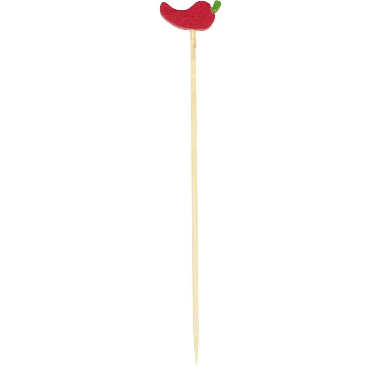 Pique apéritif x20 bambou décor salsa L12cm (2 modèles piment ou cactus)