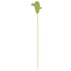 Pique apéritif x20 bambou décor salsa L12cm (2 modèles piment ou cactus)