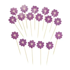 Pique apéritif x20 fleur papier tige bambou L10cm (2 modèles) < Gifi Clearance