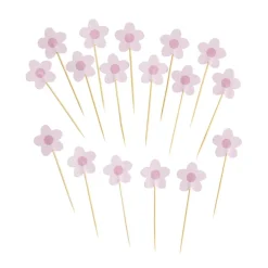 Pique apéritif x20 fleur papier tige bambou L10cm (2 modèles) < Gifi Clearance