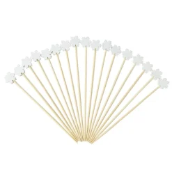 Pique apéritive X20 pcs en bambou L21X12X2 cm (3 designs assortis)