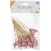 Pique pour apéritif décor pastéque, ananas, cactus ou flamand rose en bambou x30 < Gifi Sale