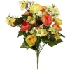 Piquet camélia+marguerite H52 cm orange - Fleur artificielle 18 têtes < Gifi Discount