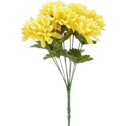 Piquet chrysanthème H44 cm jaune - Fleur artificielle 9 têtes < Gifi New