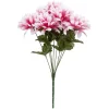 Piquet chrysanthème H44 cm rose - Fleur artificielle 9 têtes