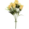 Piquet de boutons de Roses - Fleur artificielle orange jaune