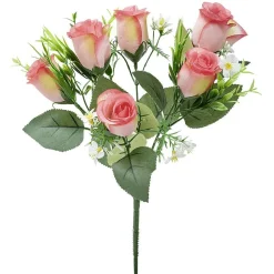 Piquet de boutons de Roses - Fleur artificielle rose